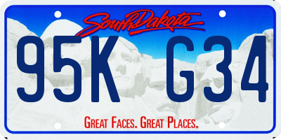 SD license plate 95KG34