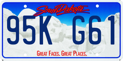 SD license plate 95KG61