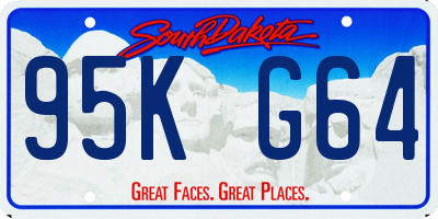 SD license plate 95KG64