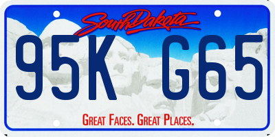 SD license plate 95KG65