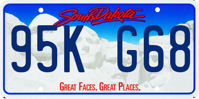 SD license plate 95KG68