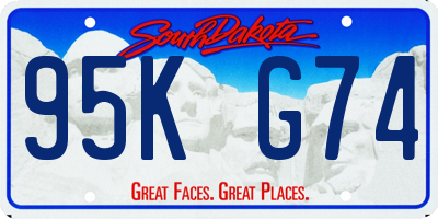 SD license plate 95KG74