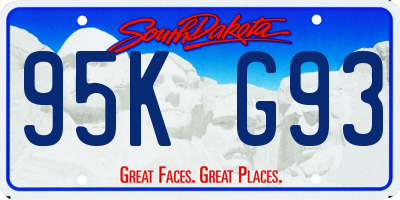 SD license plate 95KG93