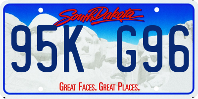 SD license plate 95KG96