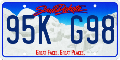 SD license plate 95KG98