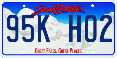 SD license plate 95KH02