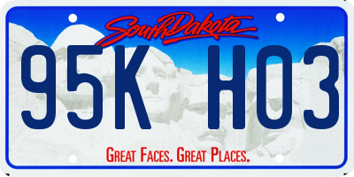 SD license plate 95KH03