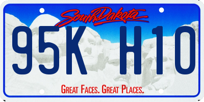 SD license plate 95KH10