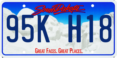 SD license plate 95KH18