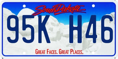 SD license plate 95KH46