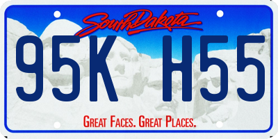SD license plate 95KH55