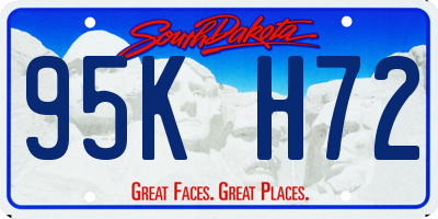 SD license plate 95KH72