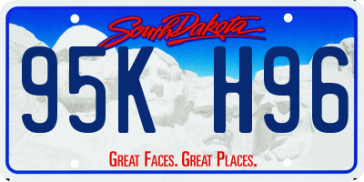 SD license plate 95KH96