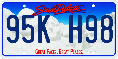 SD license plate 95KH98