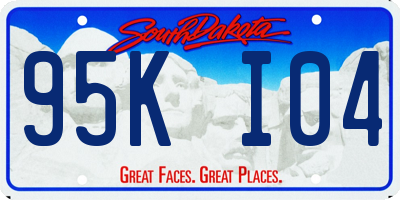 SD license plate 95KI04