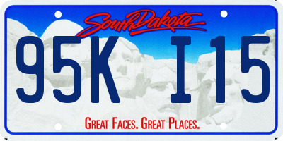 SD license plate 95KI15