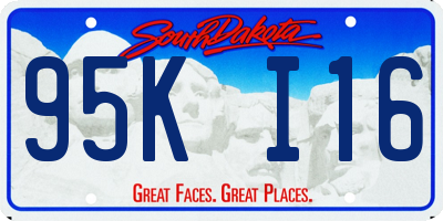 SD license plate 95KI16
