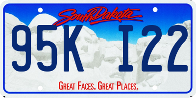 SD license plate 95KI22