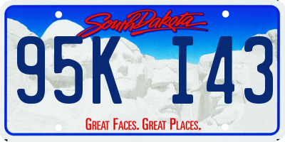 SD license plate 95KI43