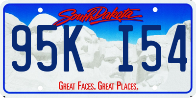 SD license plate 95KI54