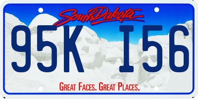 SD license plate 95KI56