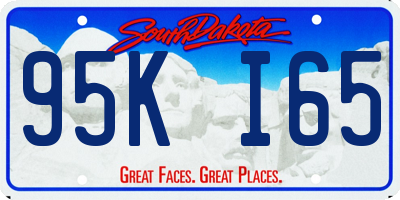 SD license plate 95KI65