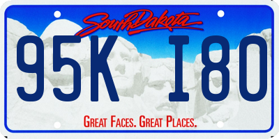 SD license plate 95KI80