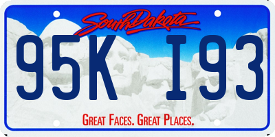 SD license plate 95KI93