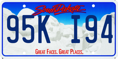 SD license plate 95KI94