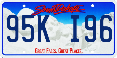 SD license plate 95KI96