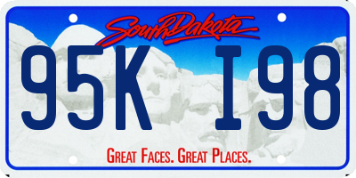 SD license plate 95KI98