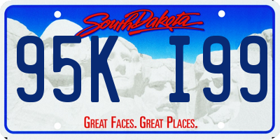 SD license plate 95KI99