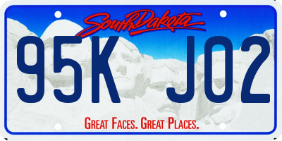 SD license plate 95KJ02