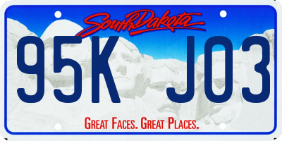 SD license plate 95KJ03