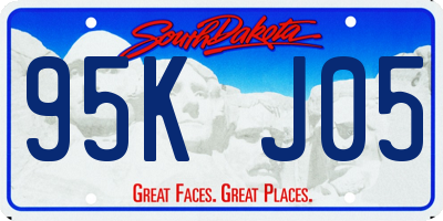 SD license plate 95KJ05