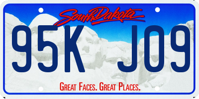 SD license plate 95KJ09