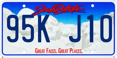 SD license plate 95KJ10