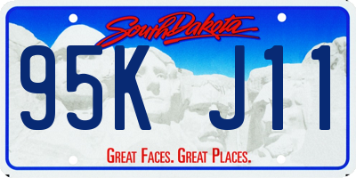 SD license plate 95KJ11