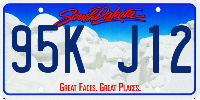 SD license plate 95KJ12