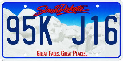 SD license plate 95KJ16