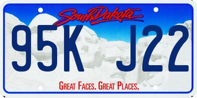 SD license plate 95KJ22