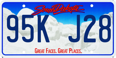 SD license plate 95KJ28