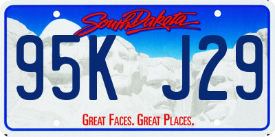 SD license plate 95KJ29