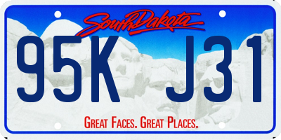SD license plate 95KJ31