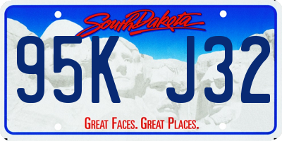SD license plate 95KJ32