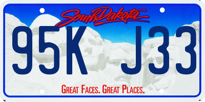 SD license plate 95KJ33