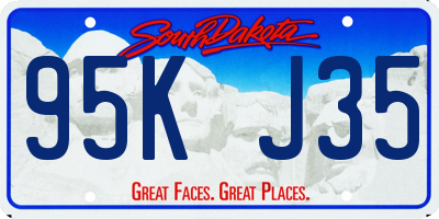 SD license plate 95KJ35
