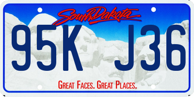 SD license plate 95KJ36