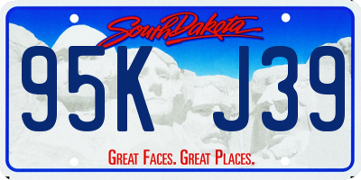 SD license plate 95KJ39