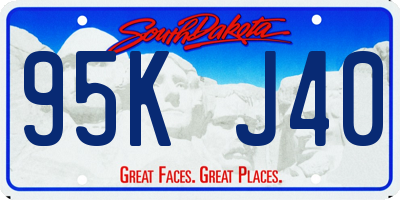 SD license plate 95KJ40